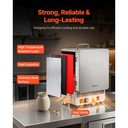 Ηλεκτρικός φούρνος τήξης VEVOR, Ψηφιακός φούρνος τήξης 1650W, ηλεκτρικός κλίβανος με μέγιστη θερμοκρασία 2192℉/1200℃ για χύτευση με χαμένο κερί, DIY πηλό, ανόπτηση μετάλλου, όπτηση κεραμικών, έλεγχος θερμοκρασίας PID