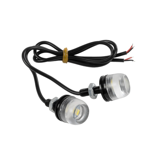 GLOBOSTAR® PLATELIGHT 81632 Φως Πινακίδας & DRL LED 3W/6W 270lm/540lm 120° DC 12V Αδιάβροχο IP65 Ψυχρό Λευκό 6000K - Μαύρο - Μ1.8 x Π3.8 x Υ1.8cm / Q0.5cm - Πακέτο 2 Τεμαχίων - 1 Χρόνο Εγγύηση