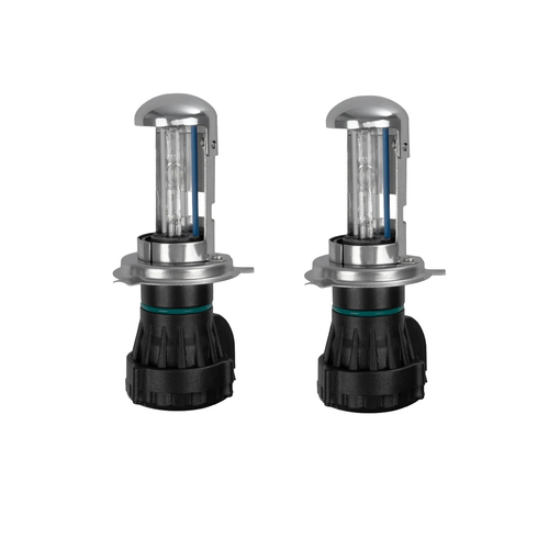 GLOBOSTAR® HID 84047 Λάμπα Xenon H4 H/L Super Vision Υψηλής Φωτεινότητας +30% 35W/70W 3500lm/7000lm 360° DC 12V Αδιάβροχο IP65 Ultra Ψυχρό Λευκό 8000K - Μ4.8 x Π4.8 x Υ10.2cm - Πακέτο 2 Τεμαχίων - 2 Χρόνια Εγγύηση