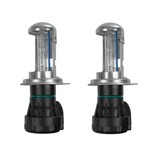 GLOBOSTAR® HID 84047 Λάμπα Xenon H4 H/L Super Vision Υψηλής Φωτεινότητας +30% 35W/70W 3500lm/7000lm 360° DC 12V Αδιάβροχο IP65 Ultra Ψυχρό Λευκό 8000K - Μ4.8 x Π4.8 x Υ10.2cm - Πακέτο 2 Τεμαχίων - 2 Χρόνια Εγγύηση