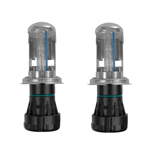 GLOBOSTAR® HID 84047 Λάμπα Xenon H4 H/L Super Vision Υψηλής Φωτεινότητας +30% 35W/70W 3500lm/7000lm 360° DC 12V Αδιάβροχο IP65 Ultra Ψυχρό Λευκό 8000K - Μ4.8 x Π4.8 x Υ10.2cm - Πακέτο 2 Τεμαχίων - 2 Χρόνια Εγγύηση