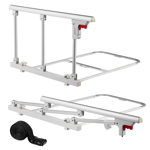 Πτυσσόμενο κάγκελο κρεβατιού VEVOR για ηλικιωμένους, 70 cm βοηθητικό κάγκελο κομοδίνου με ιμάντα στερέωσης, ρυθμιζόμενο ύψος μπαστούνι κομοδίνου, μεταλλική μπάρα κρεβατιού υψηλής αντοχής για ηλικιωμένους, χειρολαβή για κρεβάτια King, Queen, Full, Twin