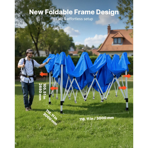 Φορητή σκηνή βαφής VEVOR, φορητή σκηνή ψεκασμού γκαράζ 2930 x 2930 x 1810mm, αδιάβροχη θήκη ψεκασμού με πτυσσόμενο πλαίσιο και 2 πλευρικά παράθυρα από πλέγμα για ανταλλακτικά αυτοκινήτων, έπιπλα, μοτοσικλέτα