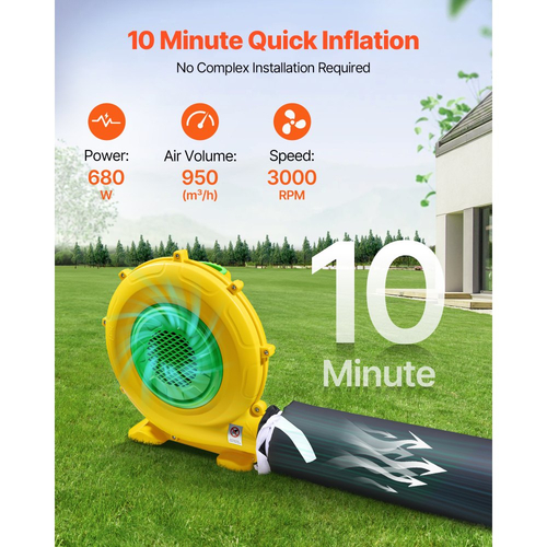 Φουσκωτό Νυχτερινό Κέντρο VEVOR, Φουσκωτή Σκηνή Πάρτι 5 x 4 x 3,8 μ. με Φυσητήρα 680W & Σακούλα Άμμου, Αεριζόμενο Νυχτερινό Κέντρο με 2 Παράθυρα, Σπιτάκι Αέρα για Εκδήλωση, Γενέθλια, Γαμήλιο Πάρτι