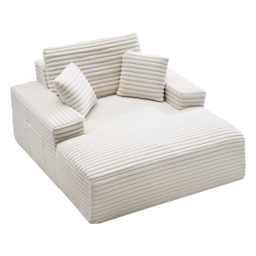 Πολυθρόνα VEVOR, Πολυθρόνα Εσωτερικού Χώρου 1380 mm Χωρίς Κόκαλα, Μοντέρνα Υπερμεγέθης Πολυθρόνα Ανάγνωσης με Ταπετσαρία και Μαξιλάρια & Μπράτσα, Καναπές-Καναπές-Βαθιά Κάθισμα-Κρεβάτι για Σαλόνι, Υπνοδωμάτιο, Μπεζ