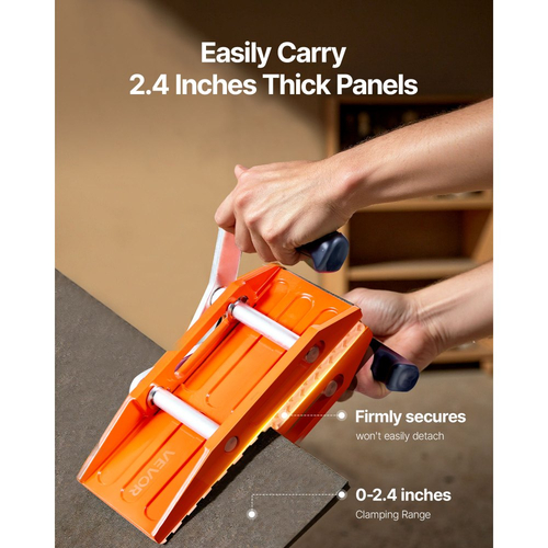 Σφιγκτήρες μεταφοράς πέτρας VEVOR διπλής χρήσης, χωρητικότητα φορτίου 299 kg, 2 τεμάχια μεταφορέων πάνελ γρανίτη, εργαλεία ανύψωσης με επένδυση από καουτσούκ (0-60 mm), σφιγκτήρες ανύψωσης βαρέως τύπου για κόντρα πλακέ, γυαλί, γρανίτη