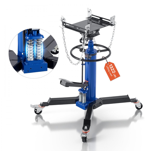 Υδραυλικός γρύλος μετάδοσης κίνησης VEVOR, 1322 λίβρες / 0,6 τόνοι, τηλεσκοπικός γρύλος μετάδοσης κίνησης με ποδοκίνητο πεντάλ, διπλό τηλεσκοπικό κιβώτιο ταχυτήτων, ύψος ανύψωσης 88-176 cm, ανυψωτικό γκαράζ/καταστήματος