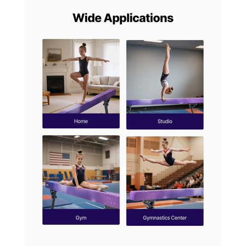Ρυθμιζόμενη δοκός ισορροπημένης ισορροπίας VEVOR για παιδιά, δοκός γυμναστικής 8FT, ψηλές και χαμηλές δοκοί δαπέδου 5 ρυθμιζόμενων υψών για όλα τα επίπεδα γυμναστικής, επαγγελματικός εξοπλισμός γυμναστικής για το σπίτι και το γυμναστήριο, Galaxy