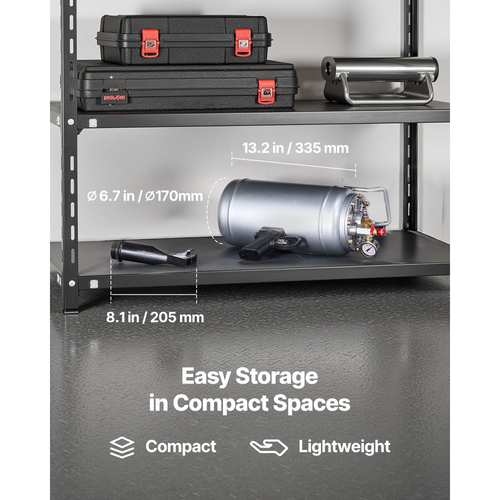 Φορητό εργαλείο φουσκώματος ελαστικών VEVOR, φυσητήρας αέρα 1,6 γαλονιών / 6 λίτρων, φορητό εργαλείο φουσκώματος ελαστικών, πίεση λειτουργίας 87-116 PSI, φουσκωτής θέσης σκανδάλης για αυτοκίνητο, συμπαγές SUV, ελαφρύ φορτηγό, ηλεκτρικό ποδήλατο, τροχόσπιτο, ATV