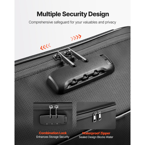 Πυράντοχο κουτί εγγράφων VEVOR, θερμομονωτικό πυράντοχο και αδιάβροχο κουτί 1000 ℃ με κλειδαριά, φορητός πολυστρωματικός οργανωτής αρχείων ταξιδιού για το σπίτι, για διαβατήρια, σημαντικά έγγραφα, αρχεία