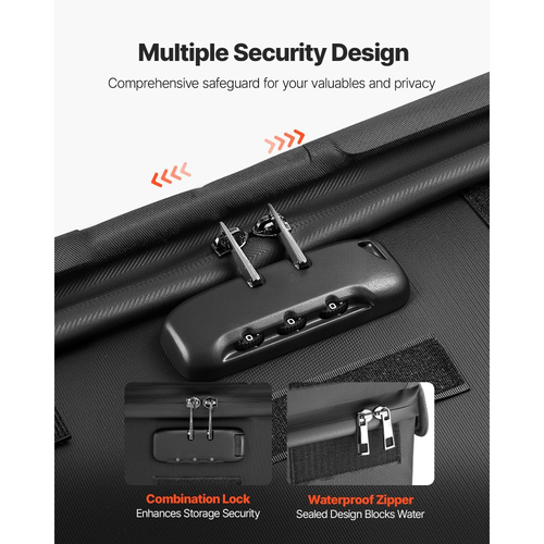 Πυράντοχο Κουτί Εγγράφων VEVOR, Θερμομονωμένο Πυράντοχο & Αδιάβροχο Κουτί 1000 ℃ με Κλειδαριά, Φορητός Οργανωτής Αποθήκευσης Αρχείων, Οικιακό Γραφείο, Ταξιδιωτική Χρήση, για Διαβατήρια, Σημαντικά Έγγραφα & Αρχεία