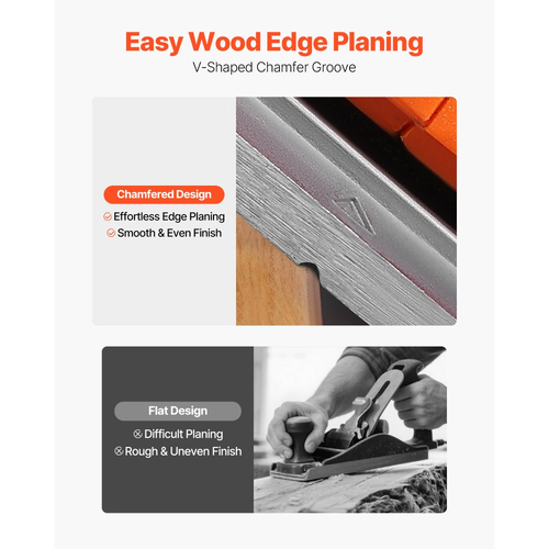 Ηλεκτρική πλάνη χειρός VEVOR, πλάτος κοπής 82 mm, 900W 14500 σ.α.λ. Πλάνη χειρός με καλώδιο για ξύλο, με ρυθμιζόμενο βάθος κοπής, 2 λεπίδες, για ξυλουργική, λοξοτομή ξύλου, DIY εργαλείο ξυλουργικής με λείο φινίρισμα
