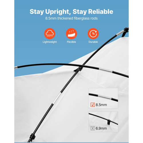 Φορητή σκηνή βαφής VEVOR, Σταθμός σκηνής βαφής 2330 x 1720 x 1900mm, Στέγαστρο ψεκασμού με ενσωματωμένο δάπεδο και πλέγμα, Μεγάλος χώρος, Σκηνές βαφής με ψεκασμό Oxford για ντουλάπια, καρέκλες, τραπέζια