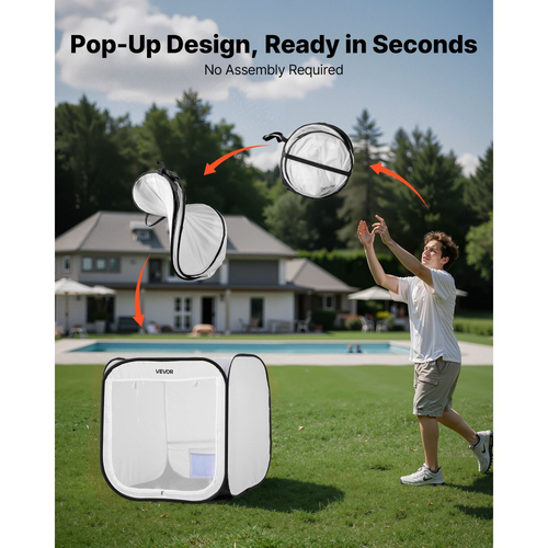 Φορητή σκηνή βαφής VEVOR, 720 x 725 x 750mm αναδυόμενη φορητή σκηνή βαφής με ψεκασμό με πόρτα πλέγματος, σκηνές βαφής με ψεκασμό για ντουλάπια, καρέκλες, μοντέλα, τραπέζια, αναδυόμενος σχεδιασμός, αποτελεσματική ροή αέρα