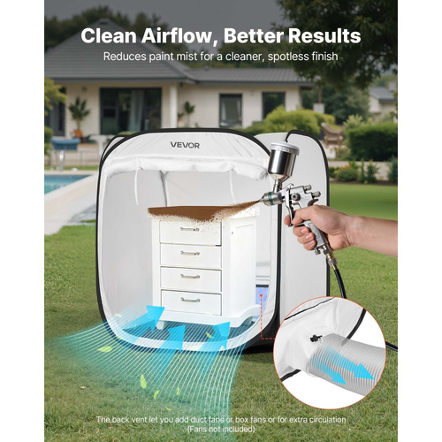 Φορητή σκηνή βαφής VEVOR, 720 x 725 x 750mm αναδυόμενη φορητή σκηνή βαφής με ψεκασμό με πόρτα πλέγματος, σκηνές βαφής με ψεκασμό για ντουλάπια, καρέκλες, μοντέλα, τραπέζια, αναδυόμενος σχεδιασμός, αποτελεσματική ροή αέρα