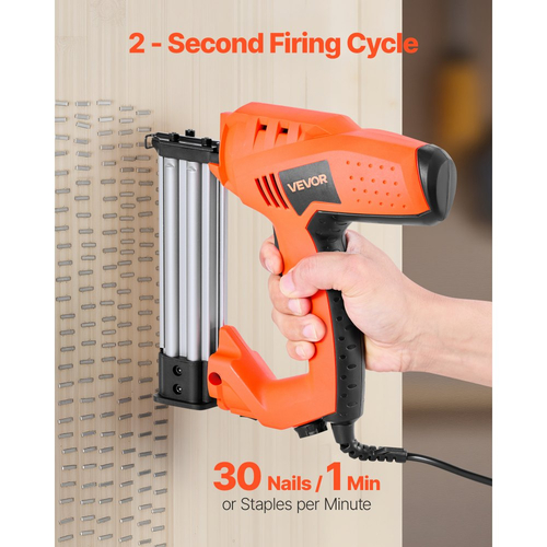 Ηλεκτρικό πιστόλι καρφιών VEVOR, καρφωτικό καρφιών 2 σε 1, 18 Gauge 32 mm, καρφωτικό καρφιών καρφιών με 1000 τεμάχια συνδετήρες και 1000 τεμάχια καρφιά, αντιολισθητική λαστιχένια λαβή, για ξυλουργικές εργασίες και DIY έργα