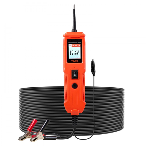 Δοκιμαστής κυκλωμάτων αυτοκινήτου VEVOR, Δοκιμαστής αισθητήρων κυκλωμάτων ισχύος DCV 8 - 35 με έγχρωμη οθόνη TFT και φωτισμό, Δοκιμαστής ισχύος αυτοκινήτου με καλώδιο 13 ft / 4 m, Ηλεκτρικός ανιχνευτής κελύφους ABS