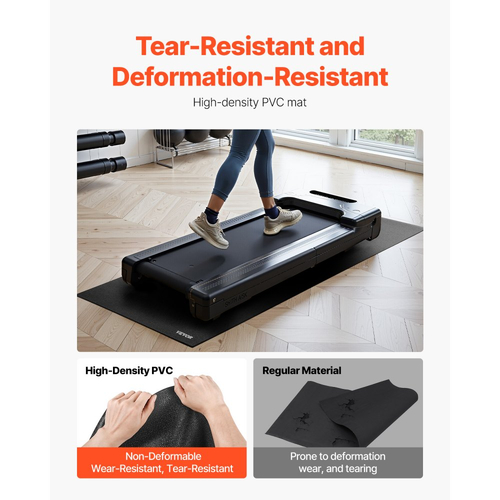 Πατάκι διαδρόμου VEVOR για χαλί, 900 x 2000 x 4 mm, Πατάκι γυμναστικής για διαδρόμους, ελλειπτικό, κωπηλατικό μηχάνημα, προστατευτικό δαπέδου από PVC υψηλής πυκνότητας, αδιάβροχο και αντιολισθητικό για γυμναστήριο στο σπίτι
