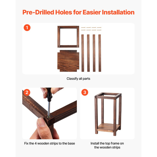 VEVOR 24 τεμάχια Ξύλινο Φανάρι Γάμου, Κηροπήγιο από Ξύλο Κέδρου και Πλαστικό Ξύλινο Φανάρι, Ρουστίκ Διακοσμητικό Κεντρικό Είδος Σπιτιού Ιδανικό για Γαμήλιο Τραπέζι, Πάρτι, Αγροικία, Εσωτερική Διακόσμηση, Καφέ