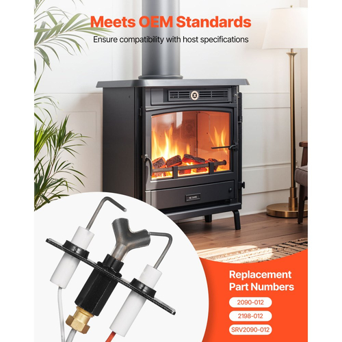 Συγκρότημα πιλότου αερίου VEVOR, OE 2090-012, 2198-012, Συγκρότημα πιλότου τζακιού αερίου SRV2090-012, Αντικατάσταση ανάφλεξης φυσικού αερίου, Τοποθέτηση θερμαντήρα, Heat & Glo, Quadra-Fire, Υπαίθριος τρόπος ζωής, Majestic