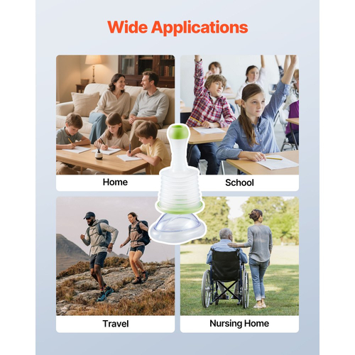 Συσκευή Διάσωσης Πνιγμού VEVOR, Φορητή Συσκευή Αναρρόφησης Αεραγωγών με 3 Μάσκες Πολλαπλών Μεγεθών και 1 Τσάντα Αποθήκευσης, Κιτ Πρώτων Βοηθειών για την Αφαίρεση Μπλοκαρισμένων Αντικειμένων, για Σπίτι, Σχολείο, Ταξίδια