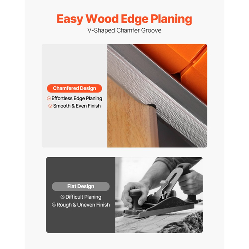 Ηλεκτρική πλάνη χειρός VEVOR, πλάτος κοπής 82 mm, 650W 16800 RPM ηλεκτρική πλάνη χειρός με καλώδιο για ξύλο, με ρυθμιζόμενο βάθος κοπής, 2 λεπίδες, για ξυλουργική, λοξοτομή ξύλου, DIY εργαλείο ξυλουργικής με λείο φινίρισμα