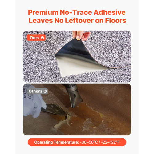 Πλακάκια χαλιού VEVOR 457x457 mm, Τετράγωνο χαλί 10 τετράγωνων τετράγωνων χαλιών, αυτοκόλλητο εμπορικό δάπεδο με μαλακή επένδυση για κάλυψη χωρίς ραφές 2.1㎡, εύκολη αντικατάσταση DIY για σαλόνι-γραφείο, γκρι