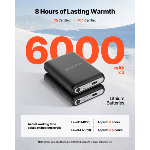 Θερμαινόμενες κάλτσες VEVOR, με μπαταρία 6000mAh, επαναφορτιζόμενες θερμαινόμενες κάλτσες με 4 επίπεδα θέρμανσης, ηλεκτρική θερμαινόμενη κάλτσα με έλεγχο APP για άνδρες και γυναίκες, θερμαντήρας ποδιών για κυνήγι, ιππασία, κάμπινγκ, πεζοπορία