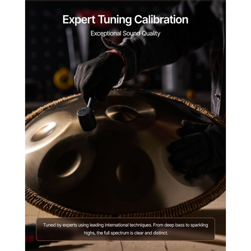 Τύμπανο χειρός VEVOR, τύμπανο χειρός 56 εκ. από ατσάλι 9 νότων, μουσικά τύμπανα D Minor 432Hz με υφαντό προστατευτικό άκρου, 2 σφυριά και θήκη μεταφοράς, ανθεκτικό στο ξεθώριασμα κρουστό όργανο για επαγγελματική εκτέλεση