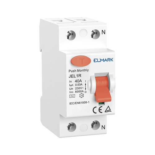 RESIDUAL CURRENT DEVICE JEL1R 6kA 2P 25A/30mA