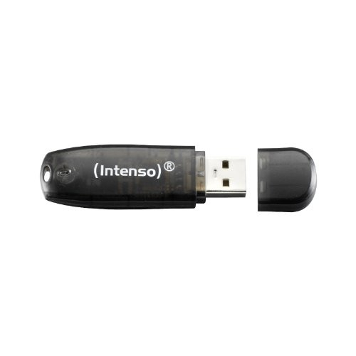 Intenso 16GB Rainbow USB 2.0 Flash Drive - Black