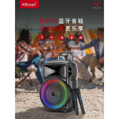 Φορητό ηχείο subwoofer με 2 μικρόφωνα Karaoke - KTS2231 - 722312