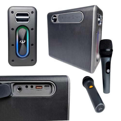 Φορητό ηχείο Bluetooth με 2 μικρόφωνα Karaoke - PR-1016 - 241373