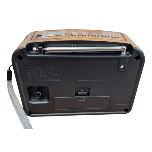 Επαναφορτιζόμενο ραδιόφωνο Retro με Bluetooth - PR-1002BT - 241434 - Brown