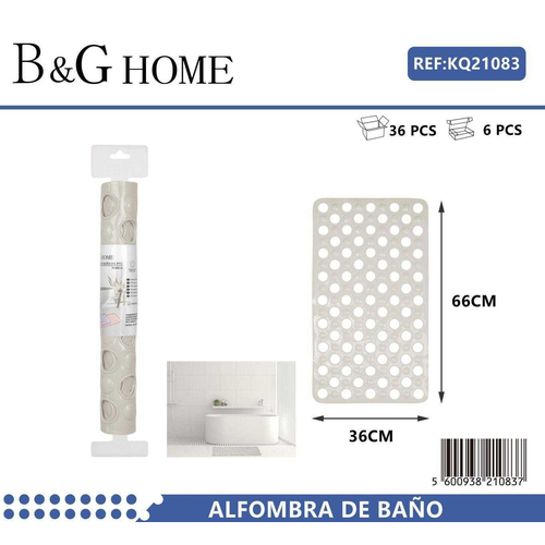 Αντιολισθητικό πατάκι μπάνιου - M0832 - 36x66cm - White - 21083