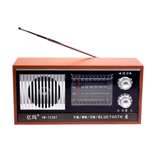 Επαναφορτιζόμενο ραδιόφωνο Retro με Bluetooth - YM-753BT - 718174
