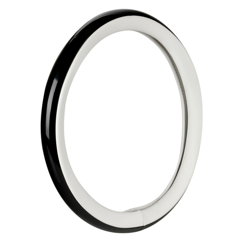 ΚΑΛΥΜΜΑ ΤΙΜΟΝΙΟΥ AURA (M) 37/39cm  ΜΑΥΡΟ/ΛΕΥΚΟ ΟΙΚΟΛΟΓΙΚΟ ΔΕΡΜΑ ΑΟΣΜΟ (ΠΑΧΟΣ 8,2cm) LAMPA