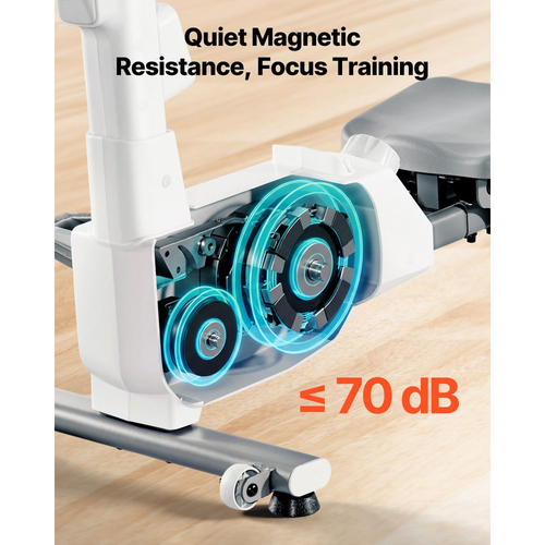 Μαγνητική μηχανή κωπηλασίας VEVOR, αθόρυβη αντίσταση 16 επιπέδων, ρυθμιζόμενη, πτυσσόμενη μηχανή κωπηλασίας για το σπίτι, χωρητικότητα βάρους 158 κιλών, μηχανήματα κωπηλασίας με διπλή ράγα ολίσθησης, συμβατό με εφαρμογή Bluetooth και οθόνη LCD