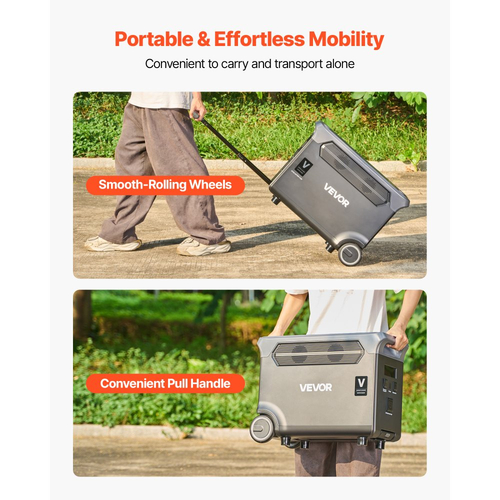 Μπαταρία VEVOR Extra για φορητό σταθμό παραγωγής ενέργειας, μπαταρία επέκτασης LiFePO4 3840Wh με 3 θύρες εξόδου για οικιακή χρήση, κάμπινγκ σε εξωτερικούς χώρους, οδικά ταξίδια, τροχόσπιτα, καταστάσεις έκτακτης ανάγκης