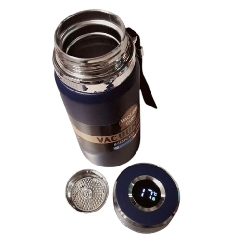 Φορητό παγούρι-θερμός με ψηφιακό θερμόμετρο - 600ml - 168440 - Black