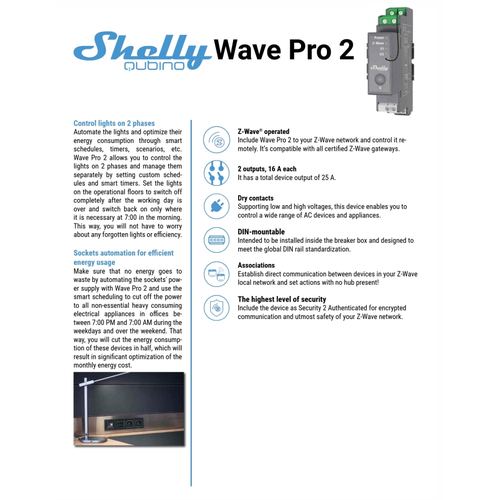 3800235269114 | Shelly Qubino Wave PRO 2 - EAN 3800235269114