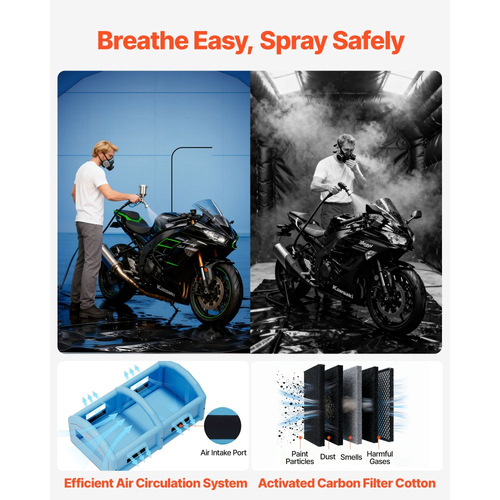 Φουσκωτός θάλαμος βαφής VEVOR, 10 x 6 x 4 m, Φουσκωτός θάλαμος ψεκασμού με φυσητήρες 950W και 1100W και σύστημα φίλτρου αέρα, Στρογγυλή οροφή, για βαφή αυτοκινήτων, φορτηγών, επίπλων και λαμαρινών αυτοκινήτων