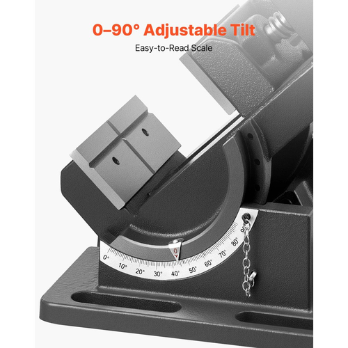 Μέγγενη VEVOR με κλίση, πλάτος σιαγόνων 4,25 ιντσών, φορητή μέγγενη πάγκου για πρέσα τρυπανιού, ρυθμιζόμενη κλίση 0–90°, ανθεκτική κατασκευή από χυτοσίδηρο, μέγγενη πάγκου εργασίας για ξυλουργική, για πάγκους εργασίας και πρέσες τρυπανιού, μαύρη