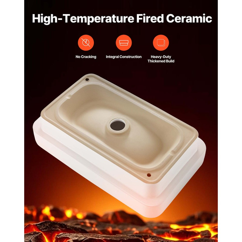 Νιπτήρας μπάνιου VEVOR ημι-εντοιχιζόμενος, ορθογώνιος λευκός κεραμικός νιπτήρας 490 x 305 mm με οπή αποστράγγισης 45 mm, μοντέρνος νιπτήρας μπάνιου με εντοιχισμό, ορθογώνιος για μικρό μπάνιο