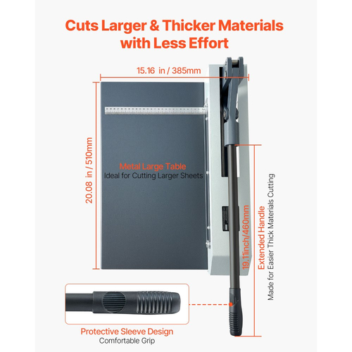Ψαλίδι λαμαρίνας VEVOR με γκιλοτίνα, χειροκίνητο ψαλίδι πλάκας 305 mm, βαρέως τύπου εργαλείο κοπής μεταλλικών πλακών, με συμπαγές ατσάλινο πλαίσιο, υψηλής ακρίβειας, για κοπή πλακετών PCB, αλουμινίου, χάλυβα, χαλκού, πλαστικού