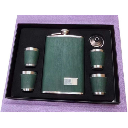 Σετ φλασκί ποτού με ποτήρια - JH-4 - 270799 - Green