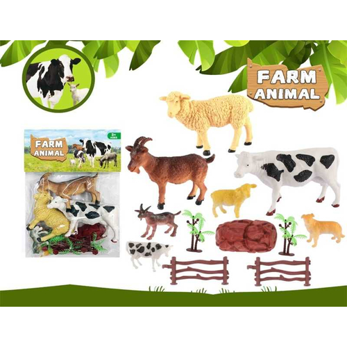 Σετ φιγούρες ζώων φάρμας - 12pcs - 124-32E - 917523