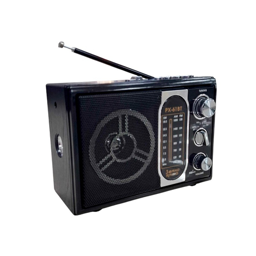 Επαναφορτιζόμενο ραδιόφωνο - PX-61BT - 617156 - Black