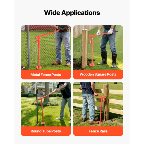 Εξολκέας στύλων T VEVOR 91,4 cm, βαρέως τύπου εξολκέας στύλων περίφραξης από χάλυβα, χωρητικότητα φορτίου 300 kg, εργαλείο αφαίρεσης στύλων T που εξοικονομεί εργασία για στρογγυλούς στύλους περίφραξης, στύλους πινακίδων και κορμούς δέντρων, δεν περιλαμβάνεται αλυσίδα ανύψωσης