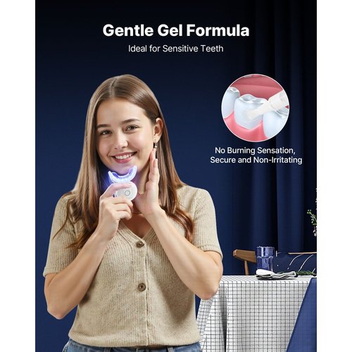 Κιτ λεύκανσης δοντιών VEVOR με φως LED, 32 φώτα επιτάχυνσης LED, ταινίες λεύκανσης, στυλό και σύριγγες τζελ, δίσκος σε σχήμα U, ασύρματο φορητό κιτ που αφαιρεί γρήγορα και αποτελεσματικά τους επίμονους λεκέδες